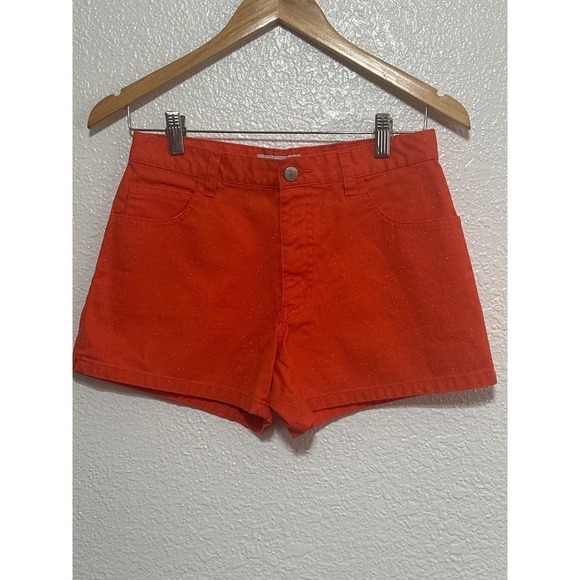 Limited Too Other - Limited Too Girls Orange Sparkle Denim Shorts Kids Size 14 Fun Fashion Jeans